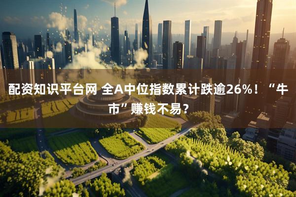 配资知识平台网 全A中位指数累计跌逾26%！“牛市”赚钱不易？